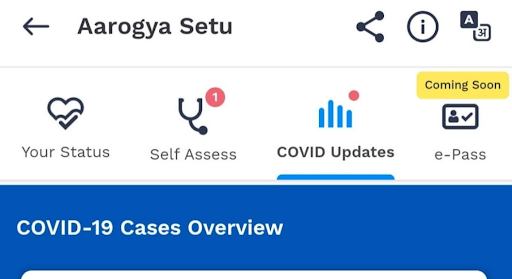 features of the Aarogya Setu app